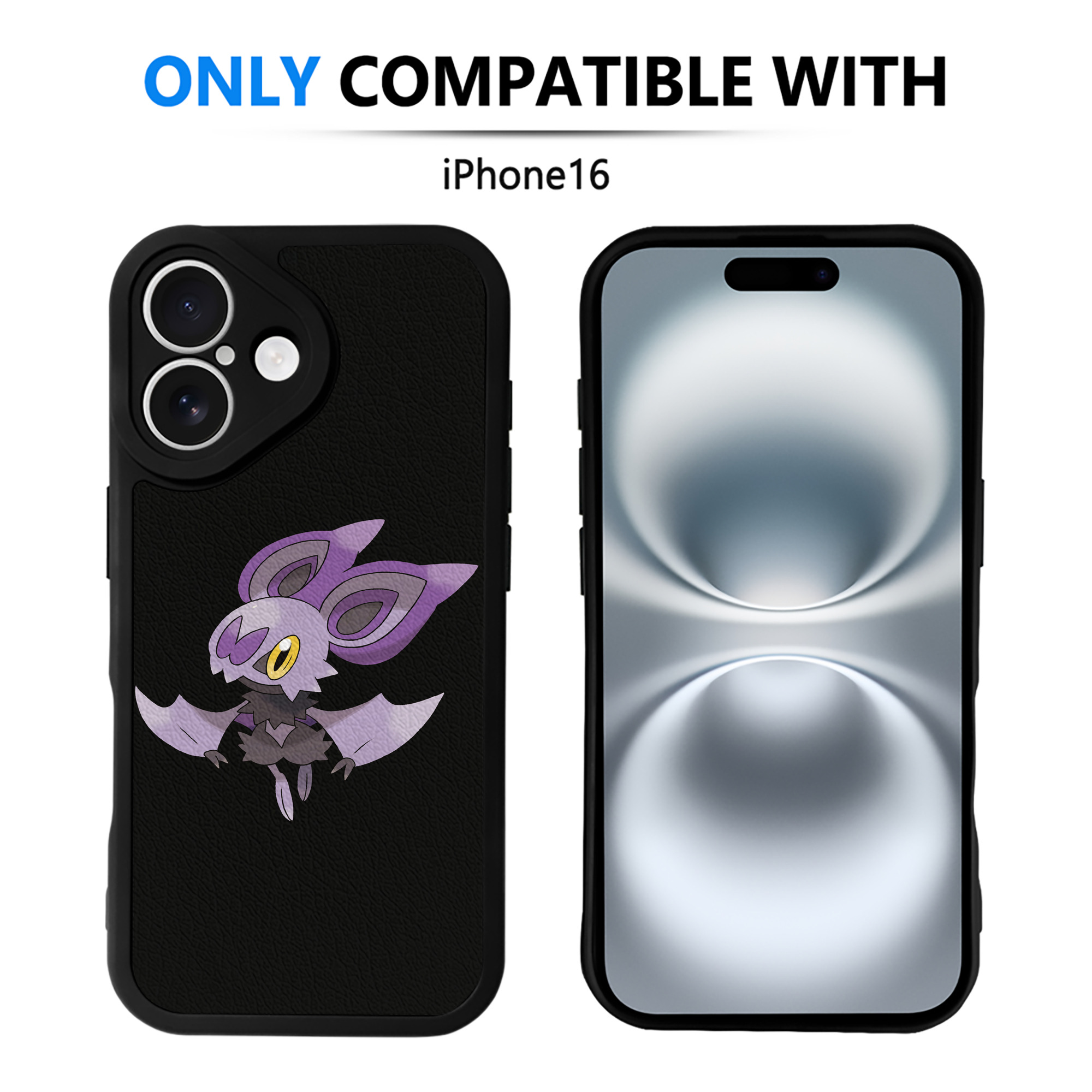 （画像用） ポケットモンスター Pokémon 【iPhone 16シリーズ対応】シリコンスマホケース（レザー調） 材質：シリコン